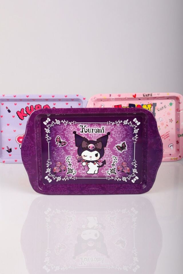 DEKOMUS İLE LİSANSLI YENİ SEZON KUROMI ''TEKLİ'' MİNİ METAL TEPSİ