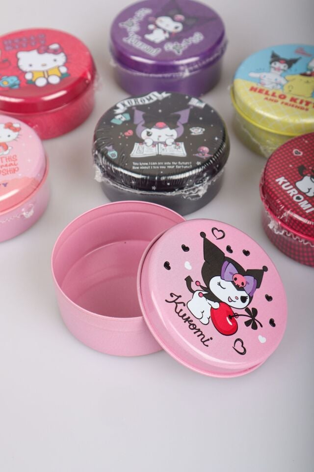 DEKOMUS İLE LİSANSLI YENİ SEZON KUROMI 2'Lİ MİNİ METAL SAKLAMA KUTUSU/ORGANİZER