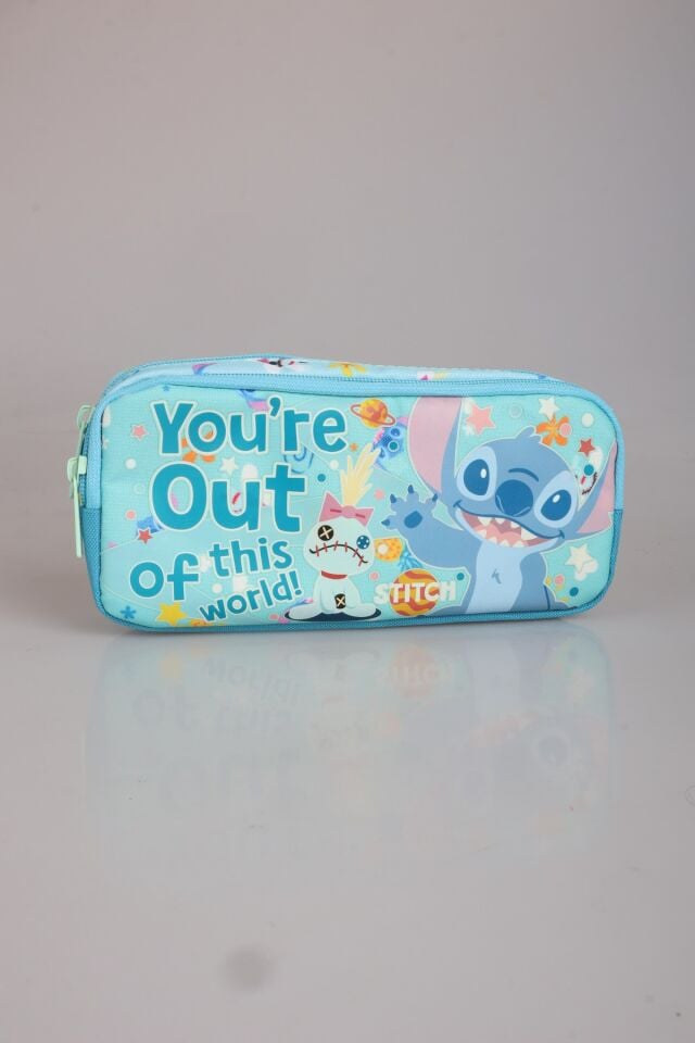 ''DEKOMUS CEP DEFTERİ HEDİYELİ'' YENİ SEZON LİSANSLI STITCH ''GALAXY POP KOLEKSİYONU'' KALEM ÇANTASI