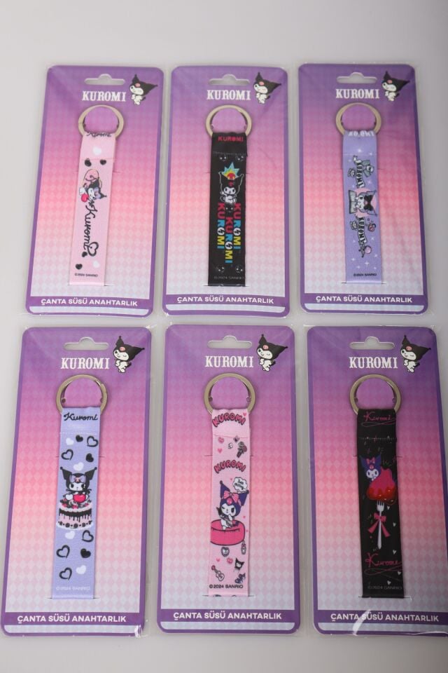 DEKOMUS İLE LİSANSLI YENİ SEZON KUROMI 2'Lİ ÇANTA SÜSÜ ANAHTARLIK