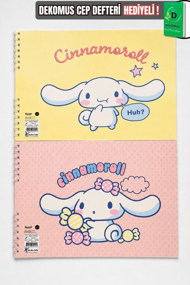 x Dekomus Lisanslı Cinnamoroll 17x25 cm 15 Yaprak Resim Defteri Tek Adet