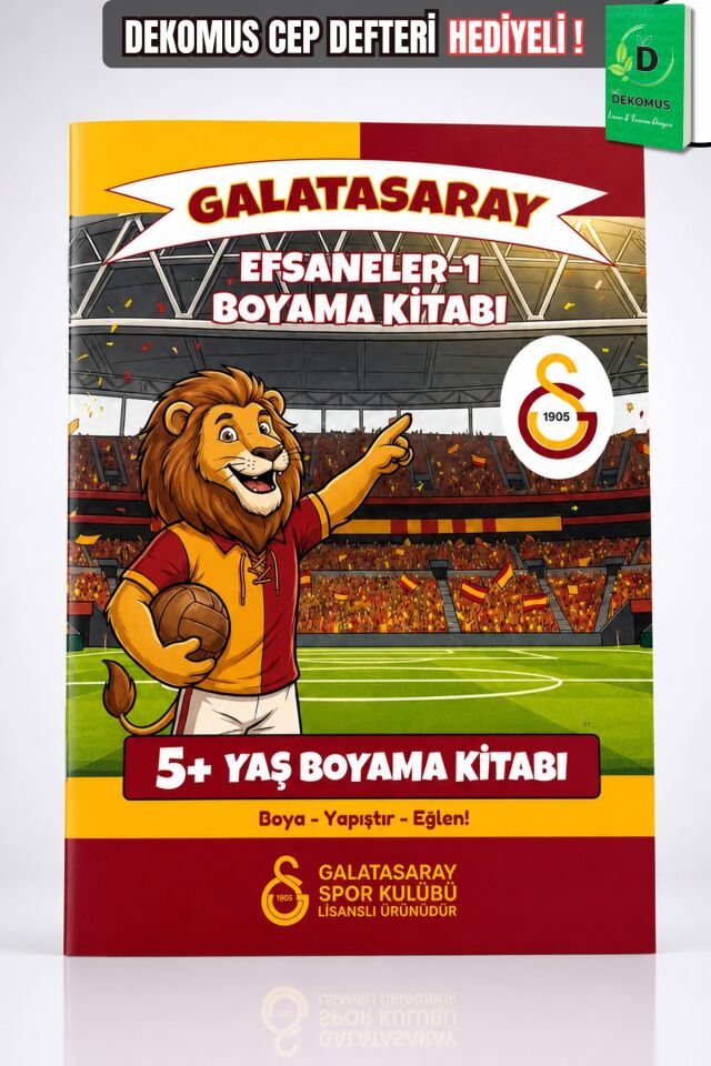 x Dekomus Lisanslı Galatasaray Efsaneler +5 Yaş Boyama Kitabı