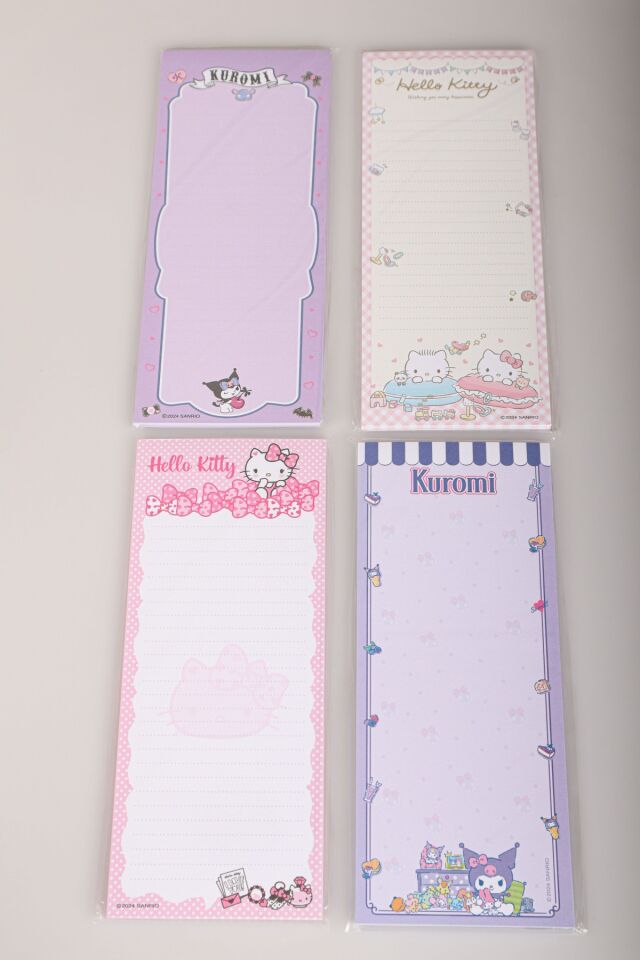 DEKOMUS İLE LİSANSLI YENİ SEZON KUROMI VE HELLO KITTY 9x22 CM BLOCK NOTE 2'LİSİ