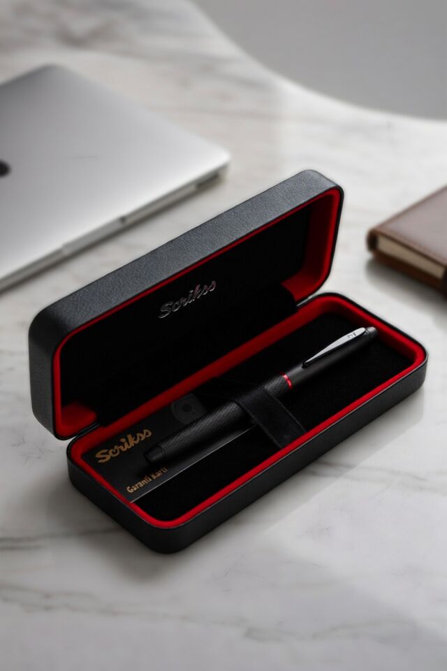x Dekomus Cep Defteri Hediyeli Ömür Boyu Garantili Premium Özel Deri Kutulu Noble 35 Roller Kalem Metalik Seri