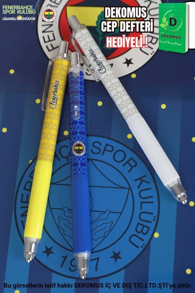 ''DEKOMUS CEP DEFTERİ HEDİYELİ'' YENİ SEZON LİSANSLI FENERBAHÇE WISE VERSATİL UÇLU KALEM 0,7 MM