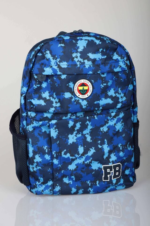 x Dekomus Lisanslı Fenerbahçe Kamuflaj Büyük Boy Lise Okul Çantası