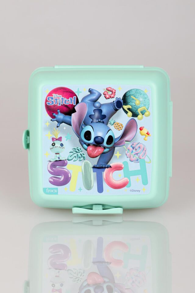 ''DEKOMUS CEP DEFTERİ HEDİYELİ'' LİSANSLI STITCH 2 KATLI BESLENME KUTUSU / LUNCH BOX