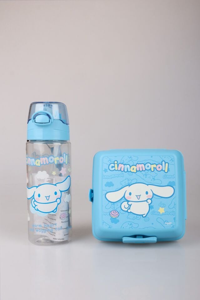 DEKOMUS İLE YENİ SEZON LİSANSLI CINNAMOROL ''SKYROLL KOLEKSİYONU'' 500 ML MATARA VE 2 KATLI BESLENME KABI / LUNCH BOX SETİ