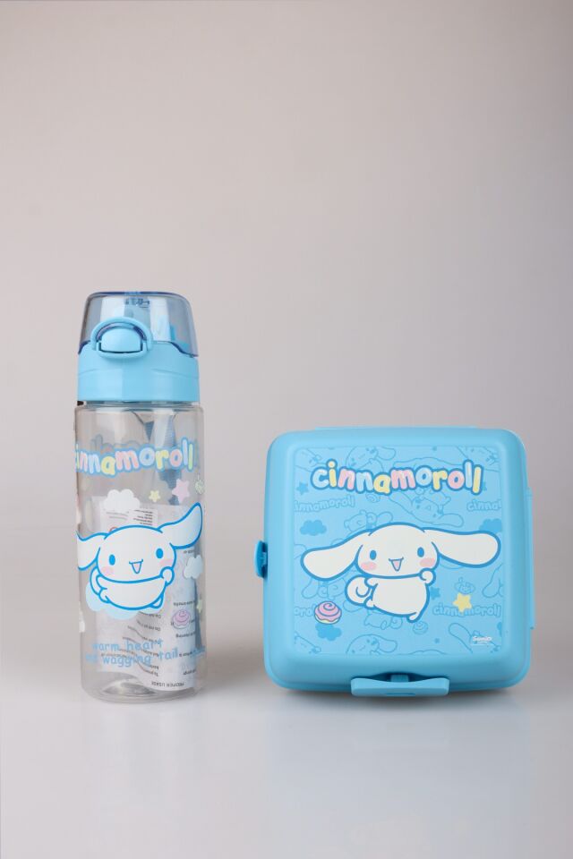 DEKOMUS İLE YENİ SEZON LİSANSLI CINNAMOROL ''SKYROLL KOLEKSİYONU'' 500 ML MATARA VE 2 KATLI BESLENME KABI / LUNCH BOX SETİ