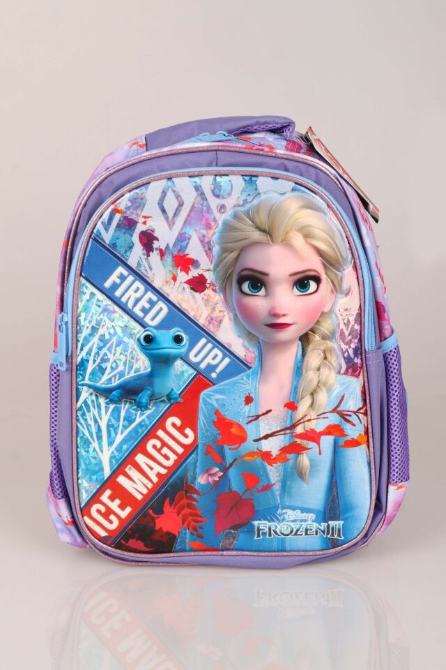 DEKOMUS İLE YENİ SEZON LİSANSLI ELSA FROZEN BÜYÜK BOY OKUL ÇANTASI SALTO ICE MAGIC