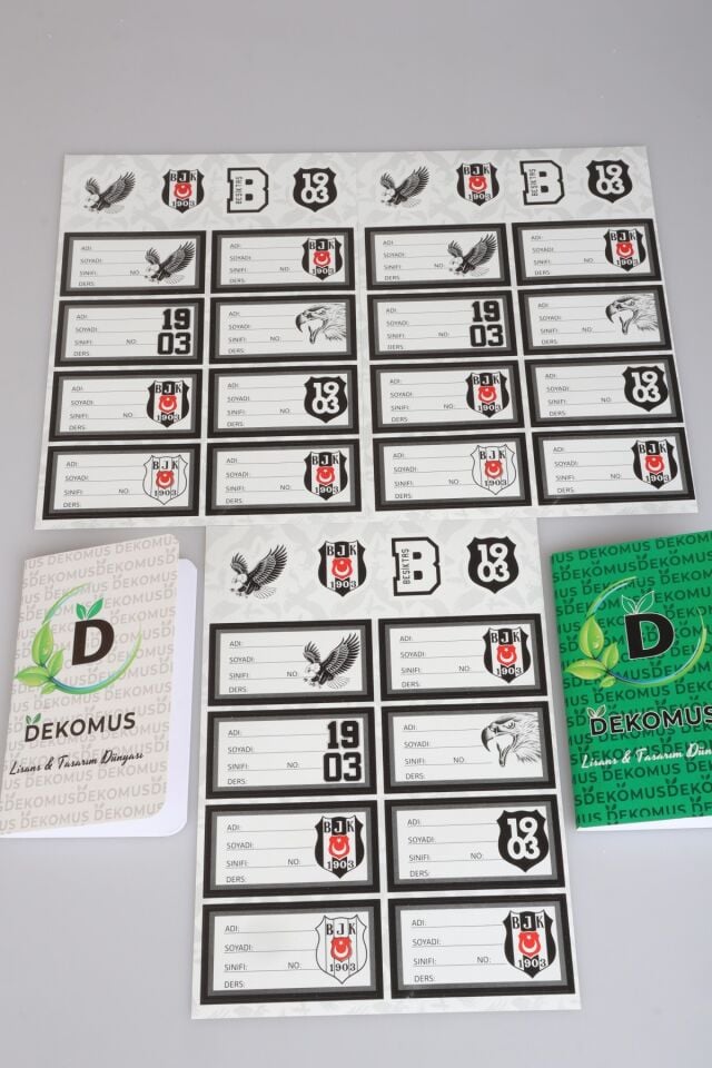 LİSANSLI BEŞİKTAŞ 24'LÜ OKUL ETİKETİ 2'LİSİ