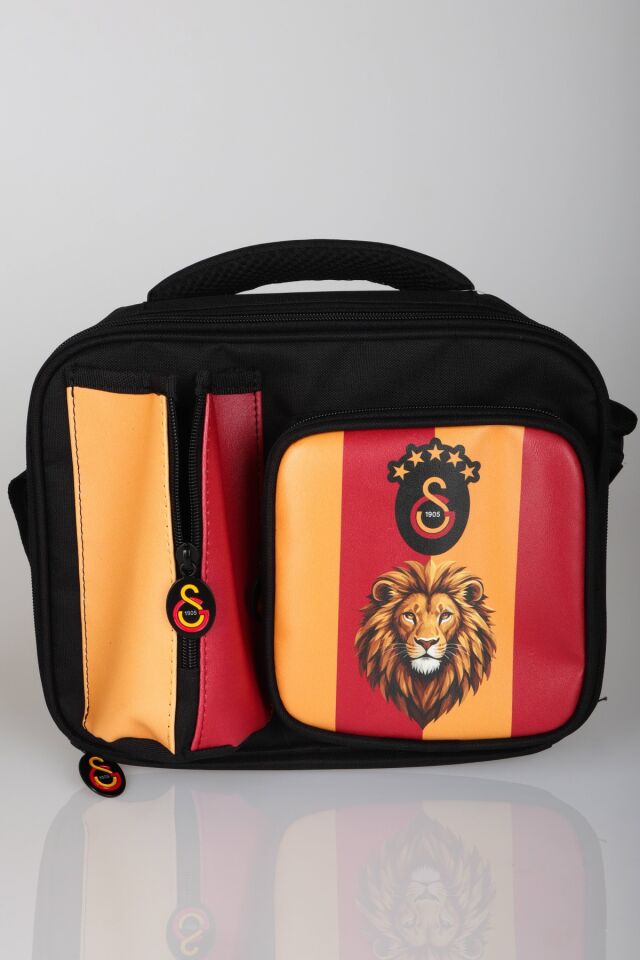 x Dekomus Lisanslı Galatasaray Özel Tasarım Leon Baskılı Beslenme Çantası