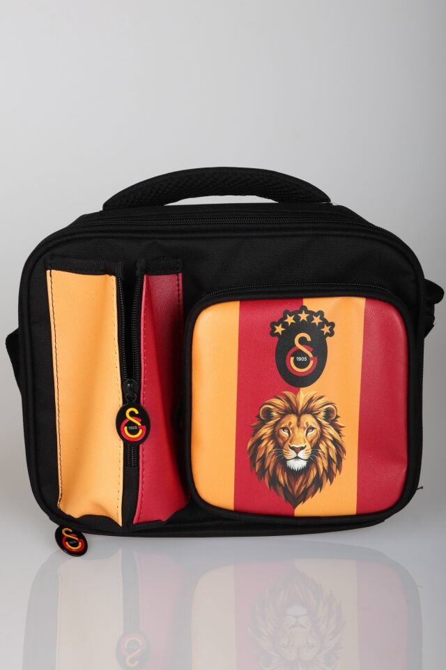 x Dekomus Lisanslı Galatasaray Özel Tasarım Leon Baskılı Beslenme Çantası