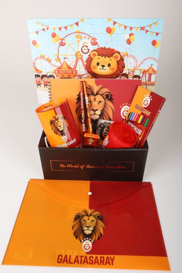 x Dekomus Lisanslı Galatasaray Özel Kutulu 23 Parça Kırtasiye&Hobi Seti Puzzle,Oyun Hamuru,5 Yıldız Silgi