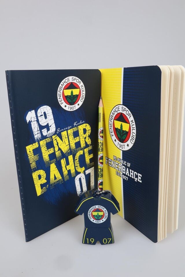 LİSANSLI FENERBAHÇE NOKTALI DEFTER,KURŞUN KALEM VE KALEMTRAŞ SETİ
