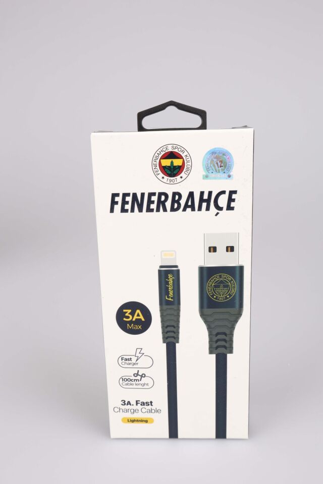 FENERBAHÇE ORJINAL LİSANSLI IPHONE Data+Sarj Kablosu KBL-1907 3A Lightning Usb 1m(5x8)*40