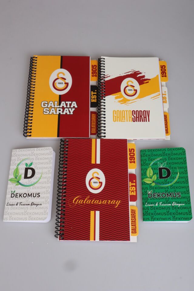 DEKOMUS CEP DEFTERİ VE YENİ SEZON LİSANSLI GALATASARAY PLANLAYICI VE AYRAÇLI SPIRALLI BLOKNOT 2'LİSİ