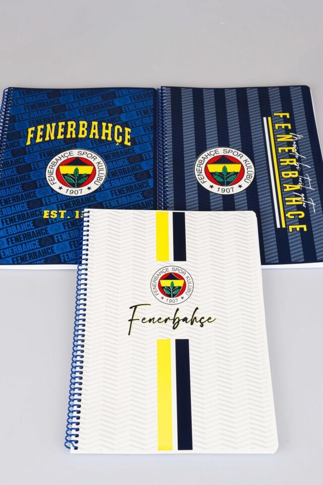 LİSANSLI FENERBAHÇE''TEKLİ'' SPIRALLI ÇİZGİLİ A4 KARTON KAPAK 72 YAPRAK DEFTER ''DEKOMUS CEP DEFTERİ HEDİYELİ''