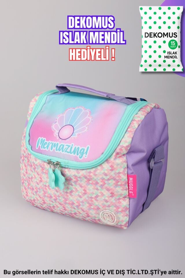 ''DEKOMUS ISLAK MENDİL HEDİYELİ'' ''PEARLA KOLEKSİYONU'' TERMOSLU BESLENME ÇANTASI