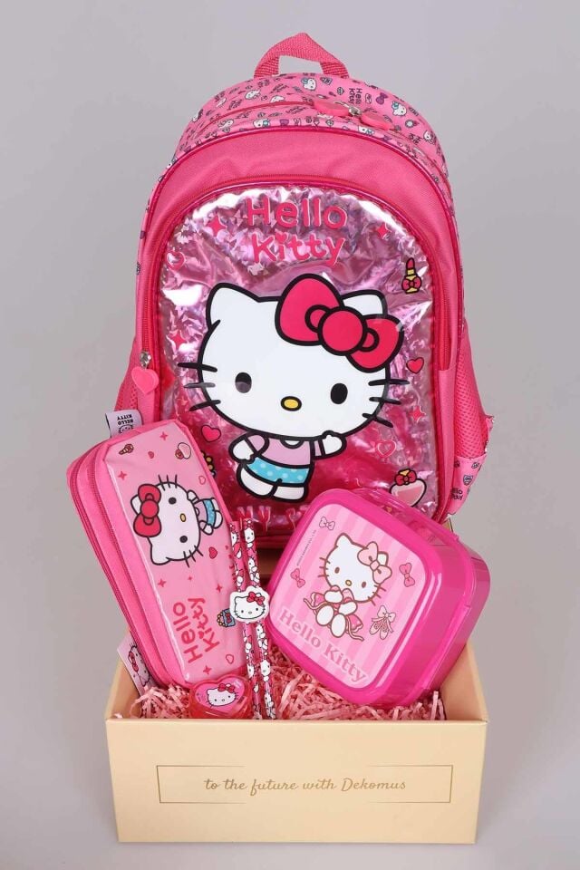 DEKOMUS İLE ÖZEL KUTULU LİSANSLI HELLO KITTY ''PINK LOVE'' KIRTASİYE VE OKUL SETİ