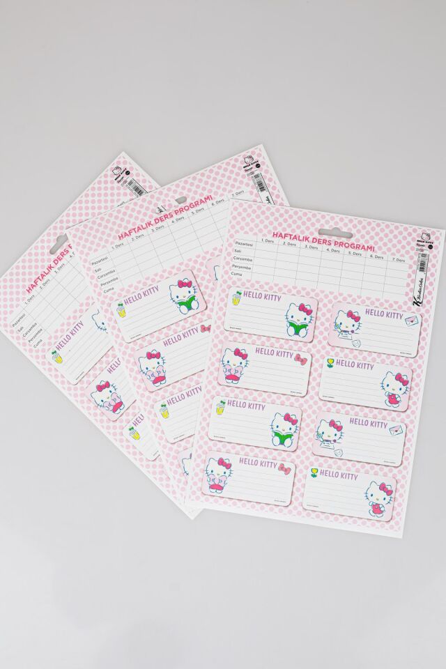 DEKOMUS İLE YENİ SEZON LİSANSLI HELLO KITTY 24'LÜ OKUL ETİKETİ