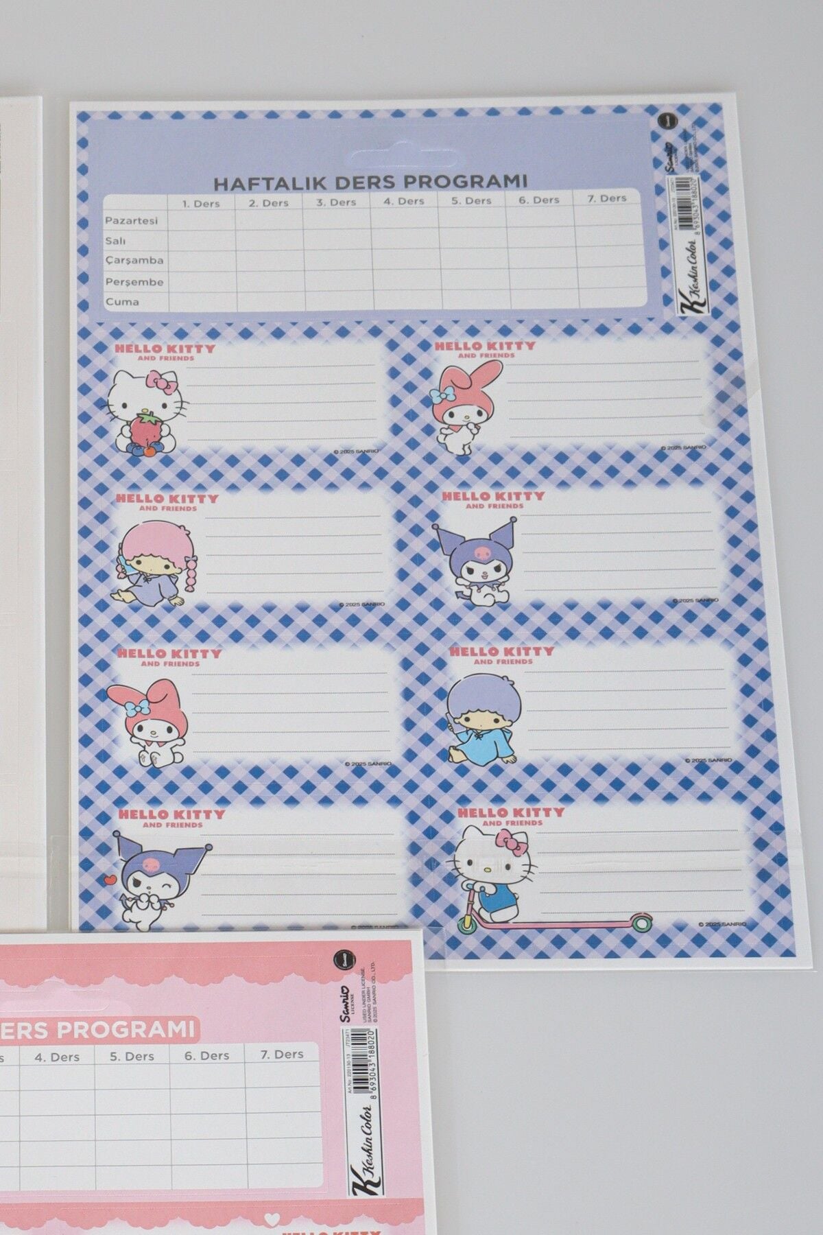 DEKOMUS CEP DEFTERİ VE YENİ SEZON LİSANSLI HELLO KITTY AND BEST FRIENDS 24'LÜ OKUL ETİKETİ 2'LİSİ