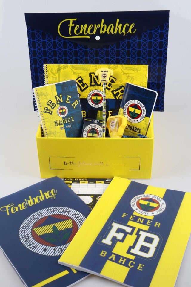 ÖZEL KUTULU LİSANSLI FENERBAHÇE FULL + FULL PREMIUM OKUL VE KIRTASİYE SETİ