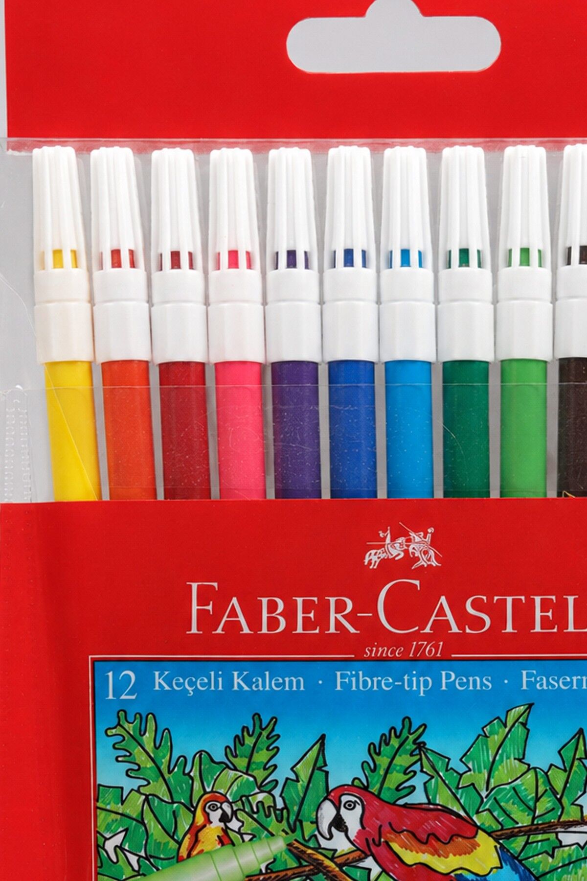 Orjinal Faber-Castell 12 Renk Yıkanabilir Keçeli Kalem