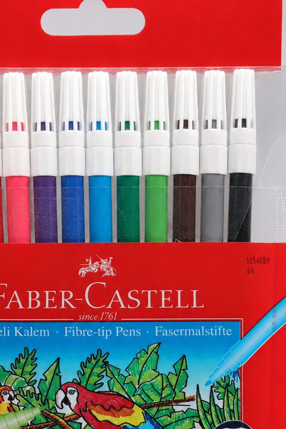 Orjinal Faber-Castell 12 Renk Yıkanabilir Keçeli Kalem