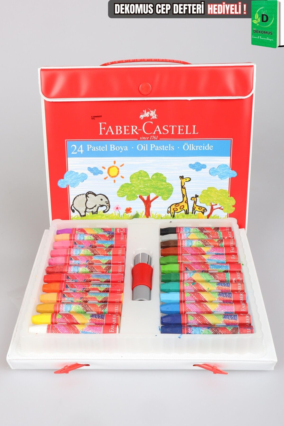 Orjinal Faber-Castell Çantalı 24 Renk Pastel Boya