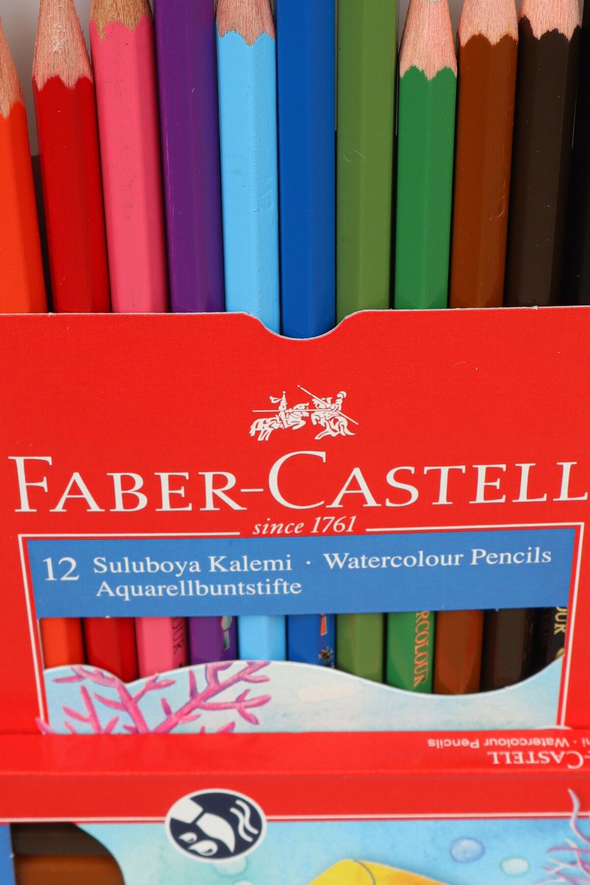 Orjinal Faber-Castell Aquarel 12 Renk Sulu Boya ve Fırça Seti Dekomus Cep Defteri Hediyeli