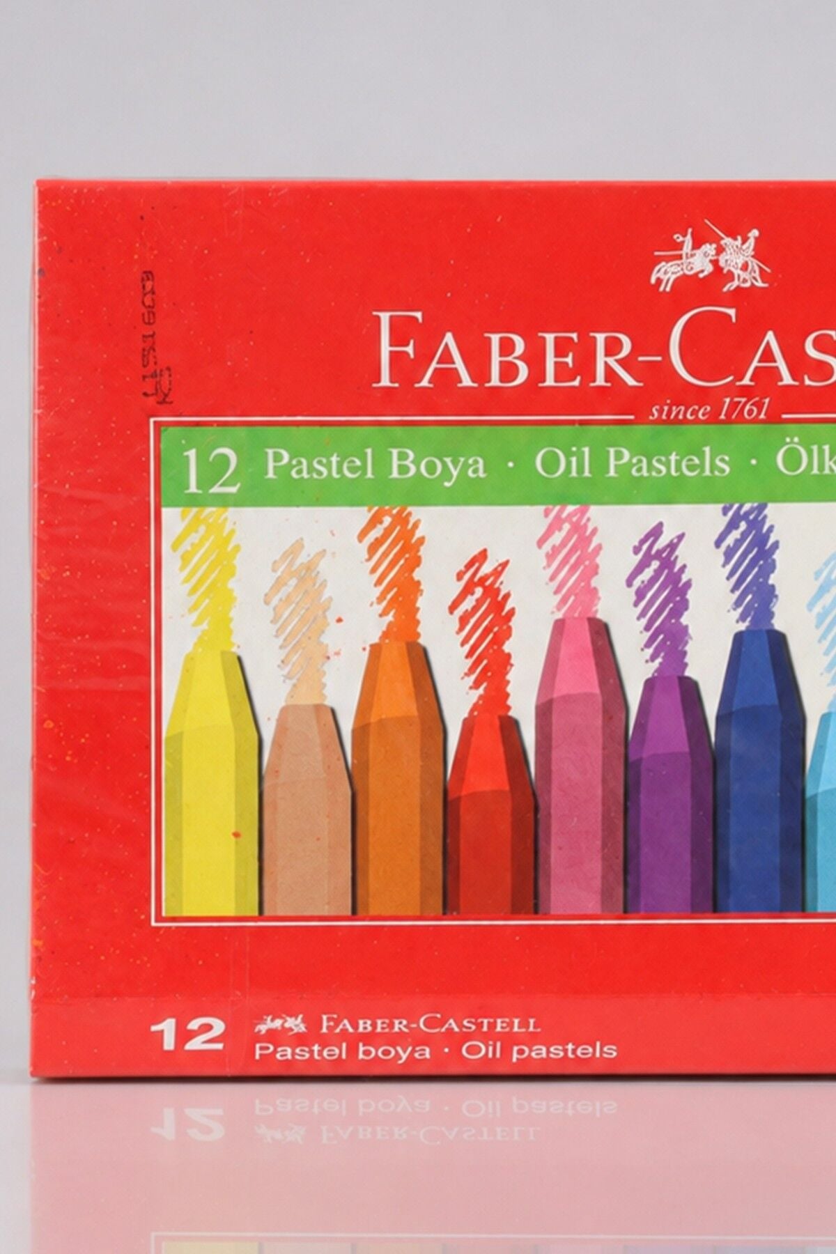 x Dekomus , Orjinal Faber-Castell 12 Renk Köşeli Pastel Boya
