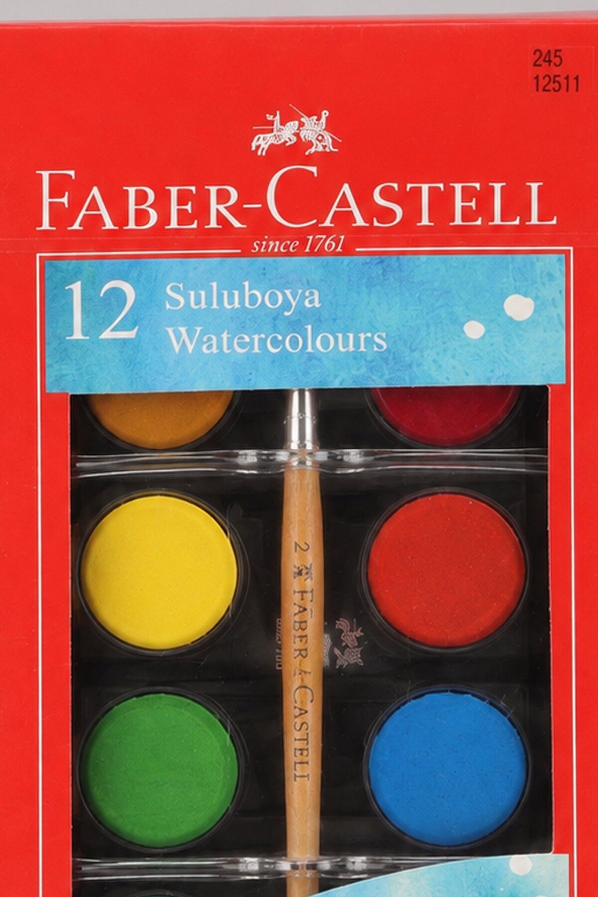 x Dekomus , Orjinal Faber-Castell 12 Renk Sulu Boya