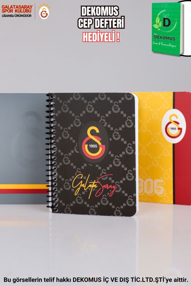 ''DEKOMUS CEP DEFTERİ HEDİYELİ'' YENİ SEZON LİSANSLI GALATASARAY SERT KAPAK BLOKNOT