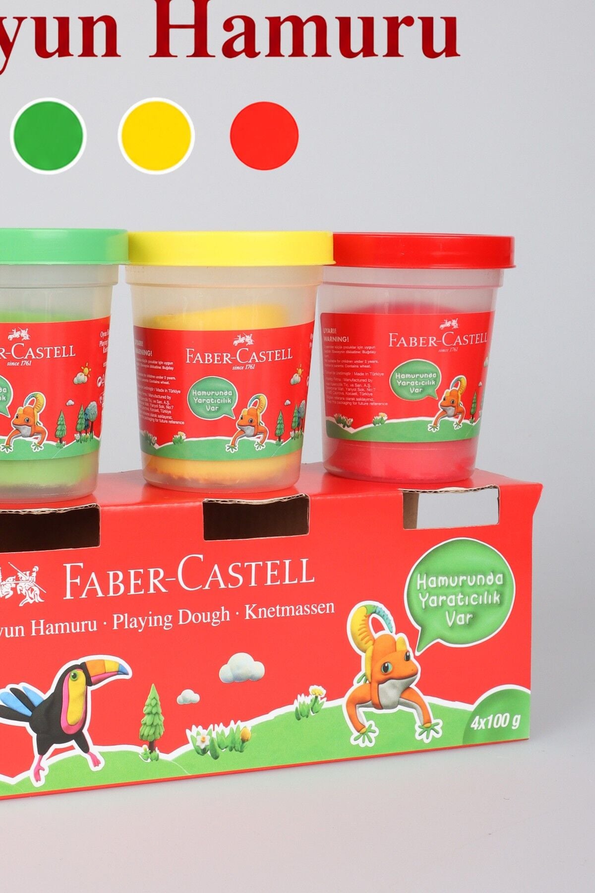 x Dekomus , Orjinal Faber-Castell 4 Renk Oyun Hamuru