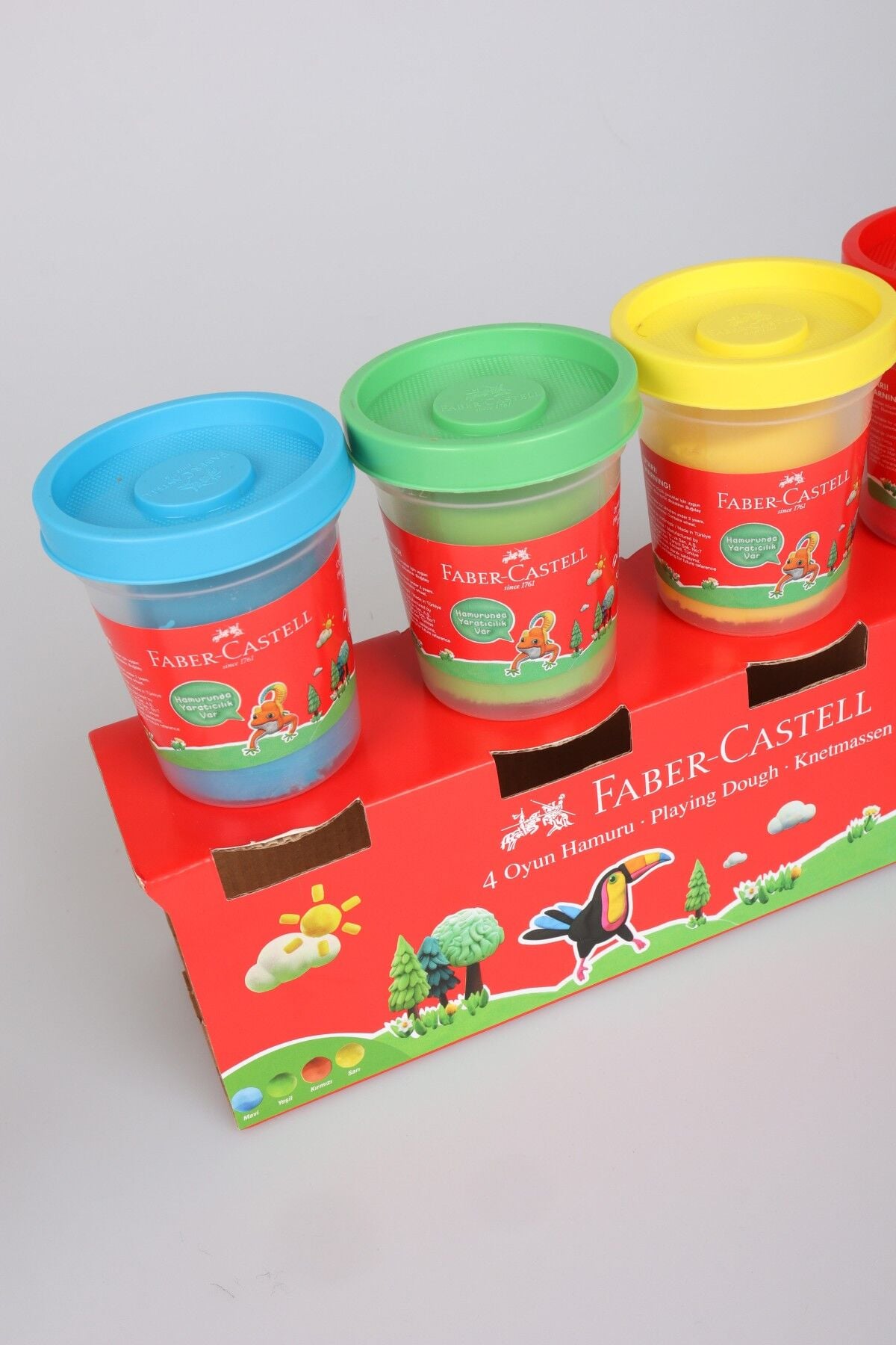 x Dekomus , Orjinal Faber-Castell 4 Renk Oyun Hamuru