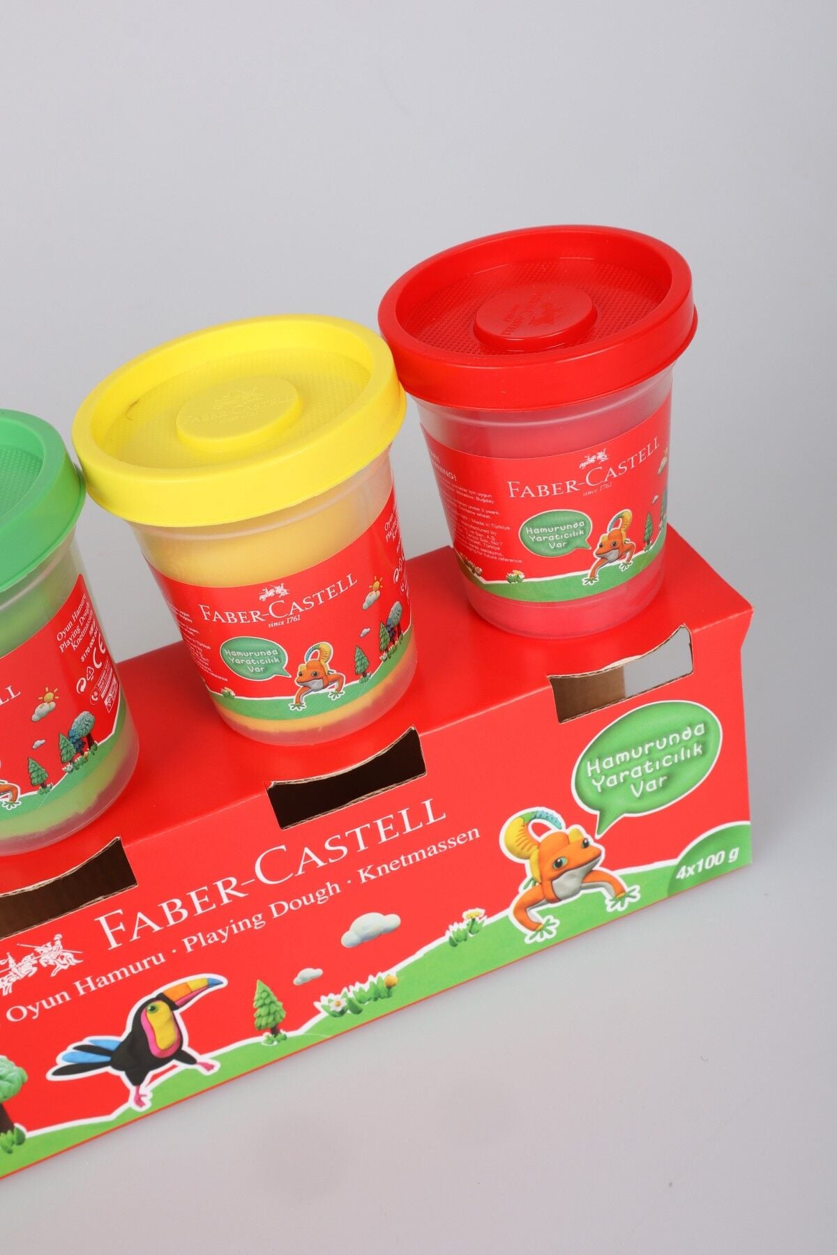 x Dekomus , Orjinal Faber-Castell 4 Renk Oyun Hamuru