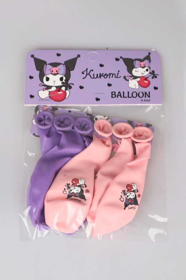 DEKOMUS İLE YENİ SEZON LİSANSLI KUROMI 6'LI BALON SETİ