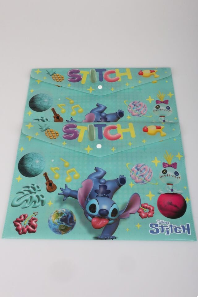 x Dekomus Lisanslı Stitch 4 Adet Çıtçıt Dosya Yeni Sezon