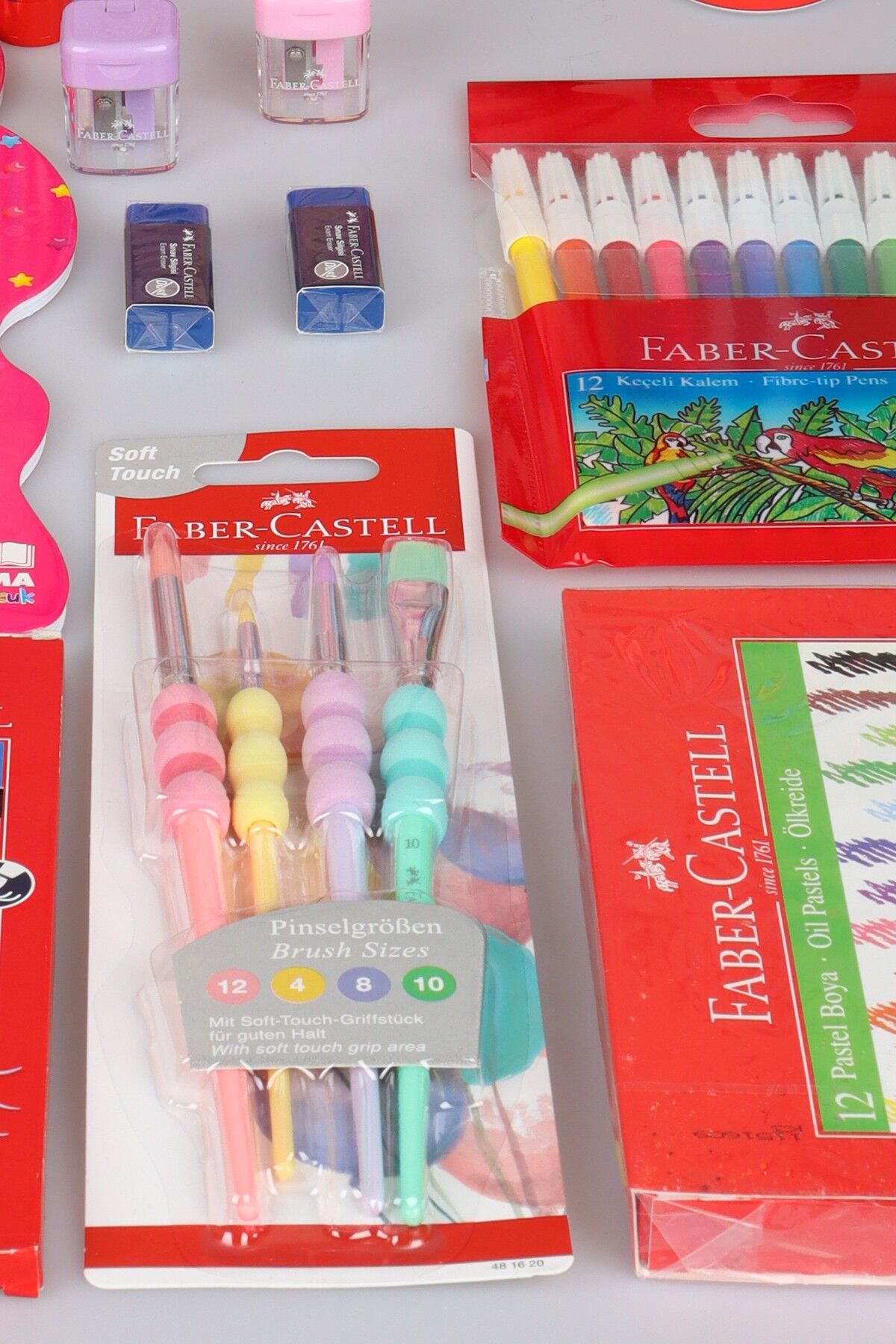 x Dekomus , Orjinal Eastpak & Faber Castell Orbit 33 Cm XS Mini Okul Çantası ve Hobi Kırtasiye Seti