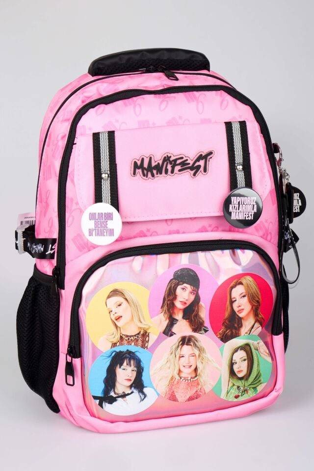 x Dekomus Lisanslı Manifest Toz Pembe Collection Okul Çantası