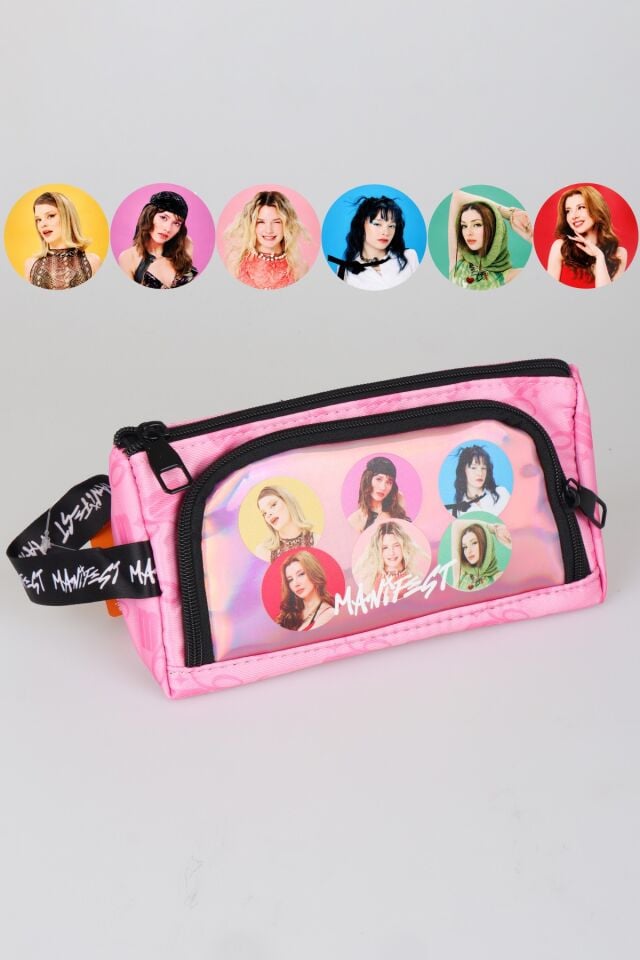 x Dekomus Lisanslı Manifest Toz Pembe Collection Kalem Çantası