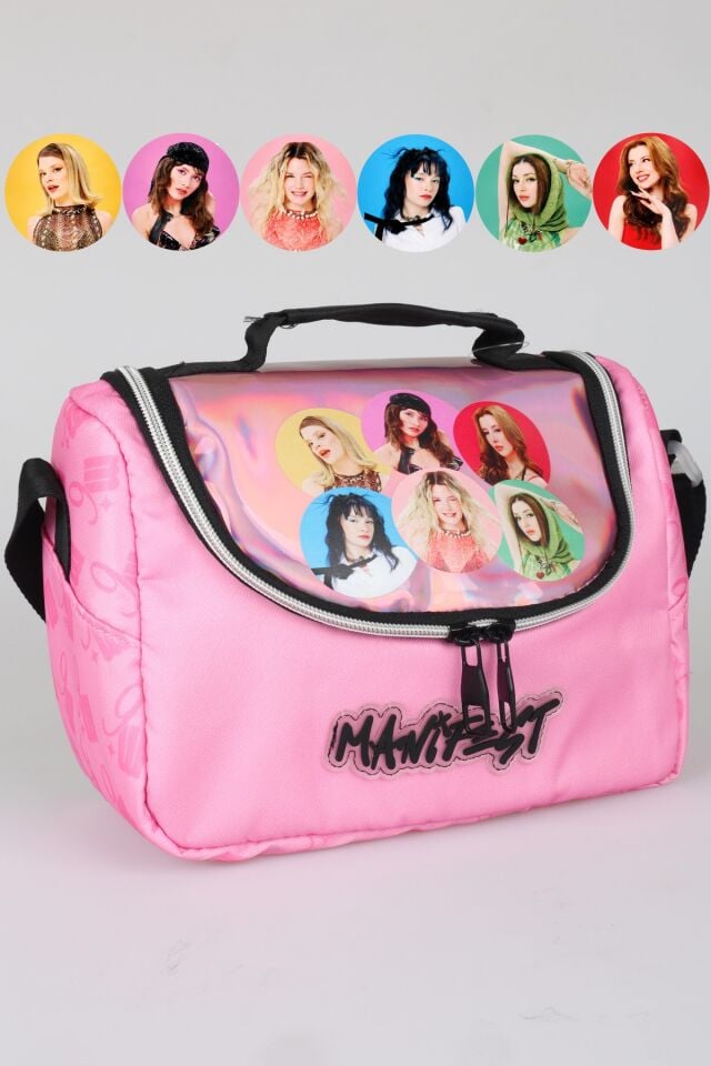 x Dekomus Lisanslı Manifest Toz Pembe Collection Termoslu Beslenme Çantası