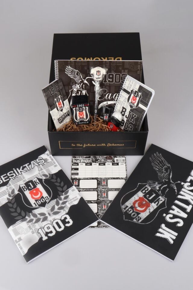 DEKOMUS ÖZEL KUTULU LİSANSLI BEŞİKTAŞ FULL + FULL PREMIUM OKUL VE KIRTASİYE SETİ