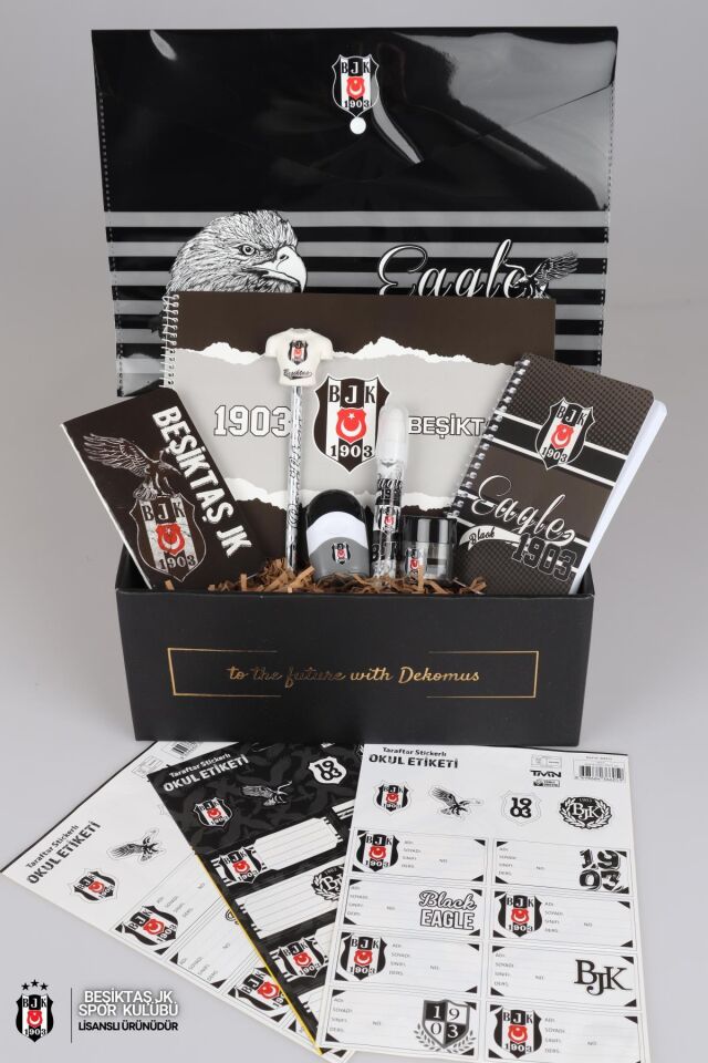 ÖZEL KUTULU YENİ SEZON LİSANSLI BEŞİKTAŞ FULL KIRTASİYE SETİ