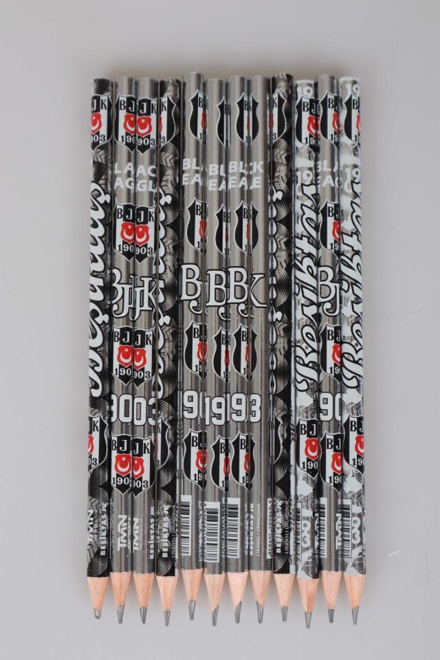 ''DEKOMUS CEP DEFTERİ HEDİYELİ'' LİSANSLI BEŞİKTAŞ 12 ADET KURŞUN KALEM