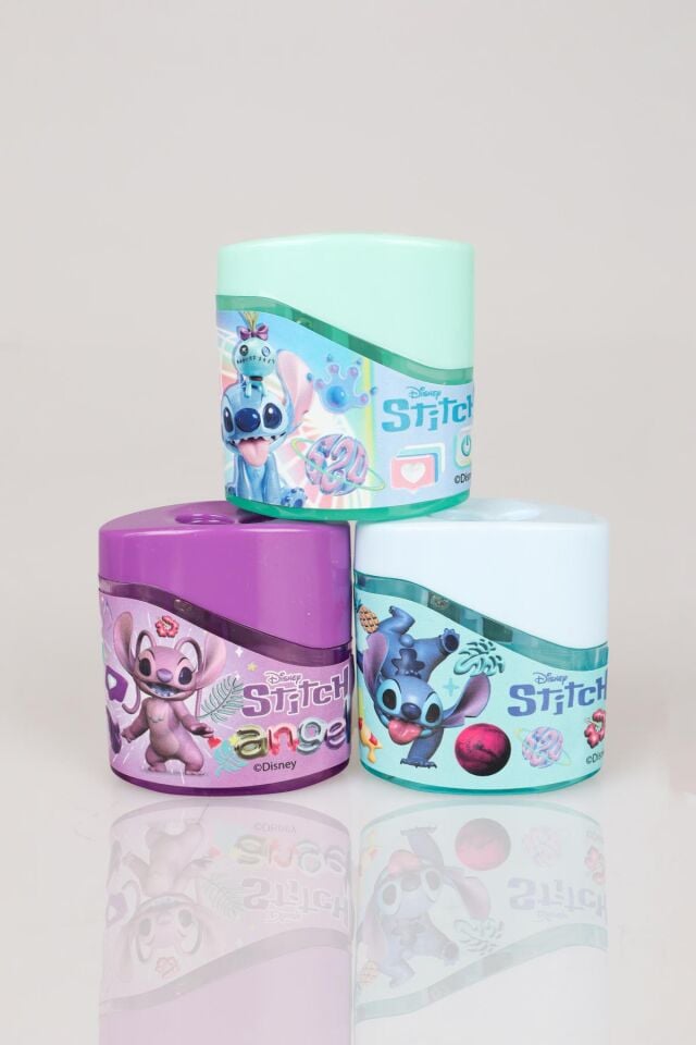 DEKOMUS İLE YENİ SEZON LİSANSLI STITCH ''TEK ADET'' ÇİFT BIÇAKLI KALEMTRAŞ