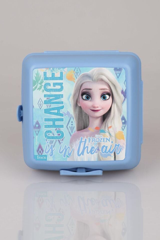 DEKOMUS İLE YENİ SEZON COOL GIRL LİSANSLI FROZEN ELSA 2 KATLI BESLENME KUTUSU / LUNCH BOX ''DEKOMUS CEP DEFTERİ HEDİYELİ''