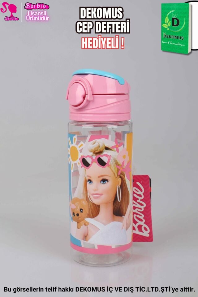 ''DEKOMUS CEP DEFTERİ HEDİYELİ'' LİSANSLI BARBIE MATARA