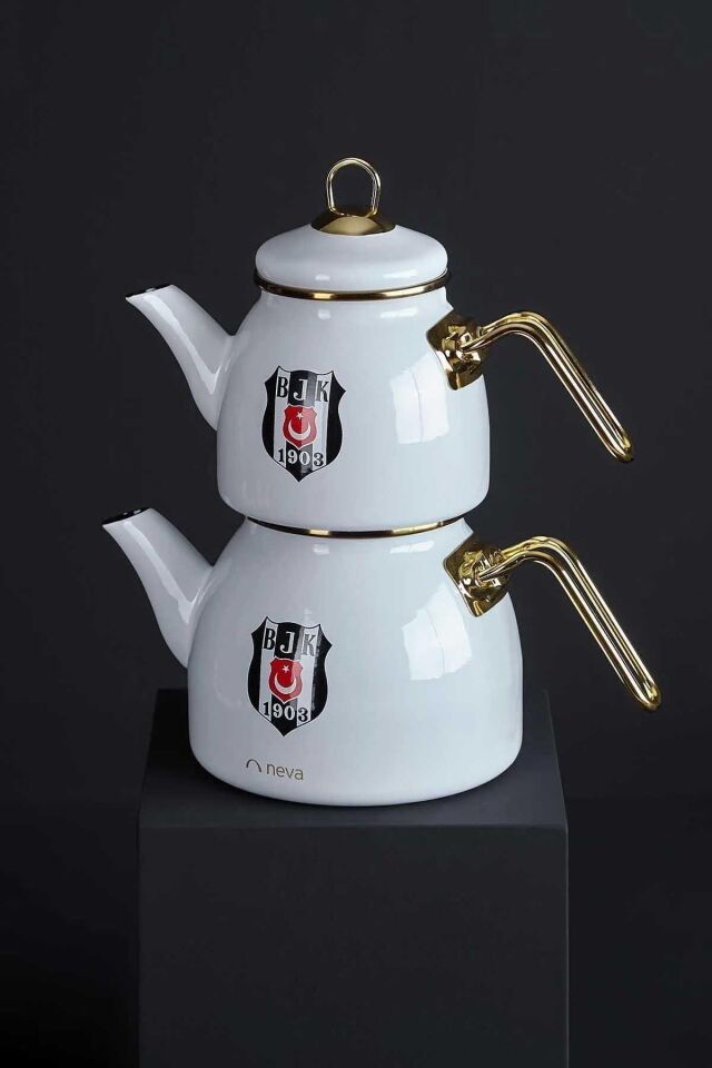 LİSANSLI BEŞİKTAŞ 1.KALİTE EMAYE ÇAYDANLIK SETİ